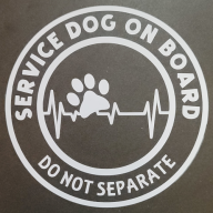 Service Dog on Board Small Paw & Lifeline