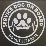 Service Dog on Board: Large Paw Print